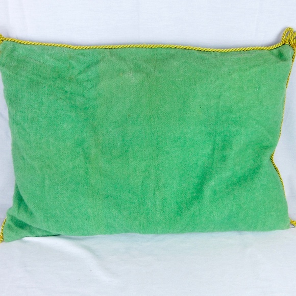 Vintage Punch Needle Embroidery Wool Velvet Pillow - Picture 6 of 8